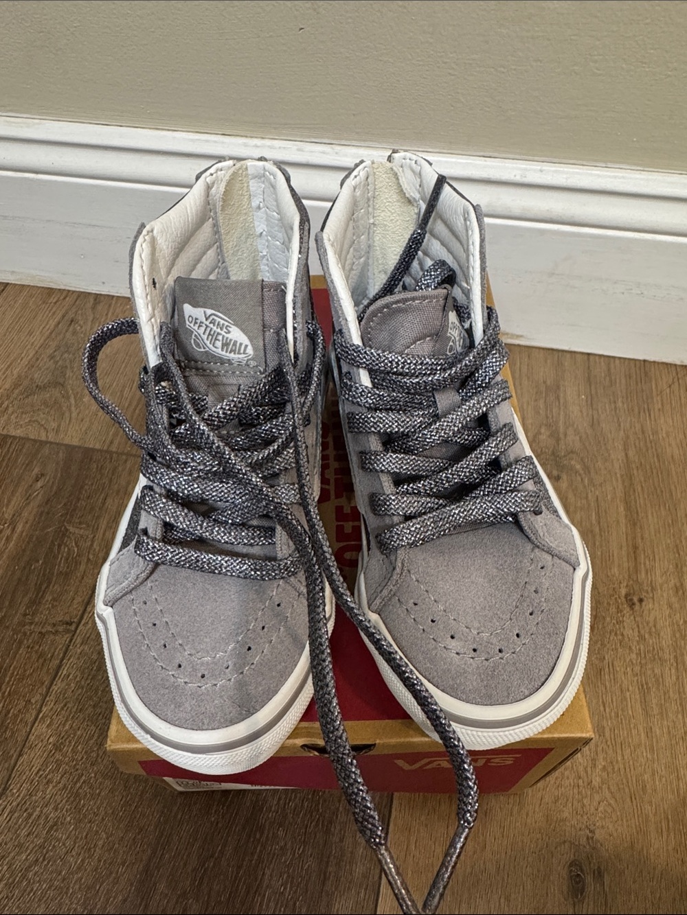 Vans Grey Suede High-Top Sneakers